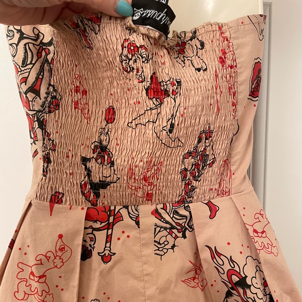 Sourpuss Rockabilly Circus Sun dress Size M